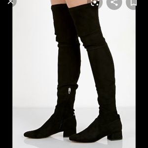 DOLCE VITA JIMMY OVER KNEE BLACK SUEDE SIZE 9.5